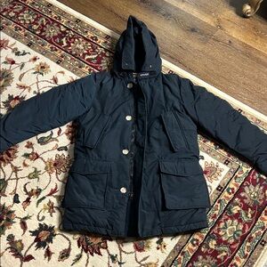 Black Hooded WOODLAND MENS Jacket with Pockets BLACK HEAVY DUTY